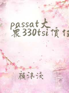 passat大众330tsi价位多少钱