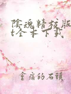 阴魂精校版txt全本下载