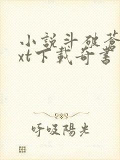 小说斗破苍穹txt下载奇书网