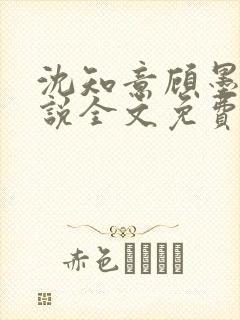 沈知意顾墨臣小说全文免费阅读