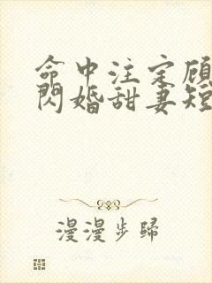 命中注定顾少的闪婚甜妻短剧在线看