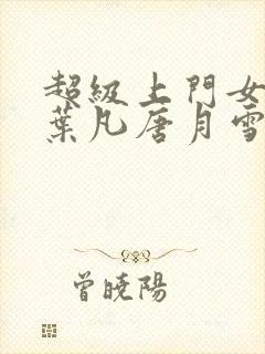 超级上门女婿 叶凡唐月雪小说免费阅读