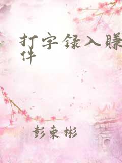 打字录入赚钱软件 打字录入赚钱软件