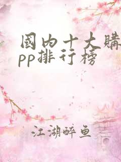 国内十大购物app排行榜