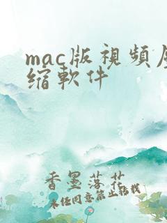 mac版视频压缩软件