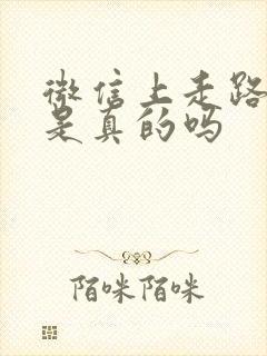 微信上走路赚钱是真的吗