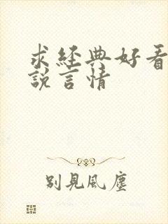 求经典好看的小说言情