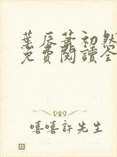 叶辰萧初然小说免费阅读全文小说