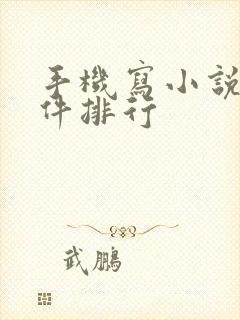 手机写小说的软件排行