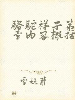 骆驼祥子第18章内容概括200字