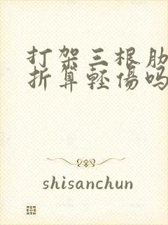 打架三根肋骨骨折算轻伤吗