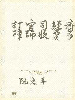 打官司经济纠纷律师收费多少钱