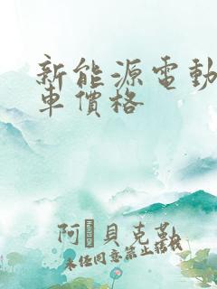 新能源电动小货车价格