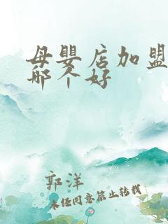 母婴店加盟品牌哪个好