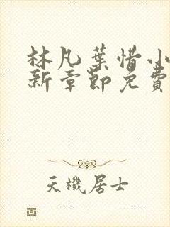 林凡叶惜小说最新章节免费阅读