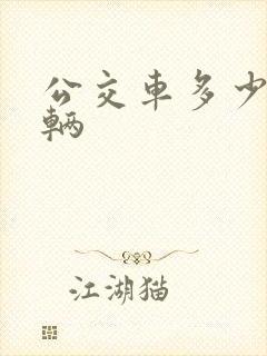 公交车多少钱一辆