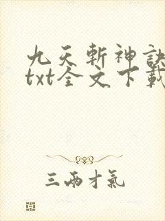 九天斩神诀林辰txt全文下载