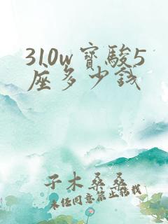 310w宝骏5座多少钱