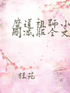 魔道祖师小说无删减版全文在线观看
