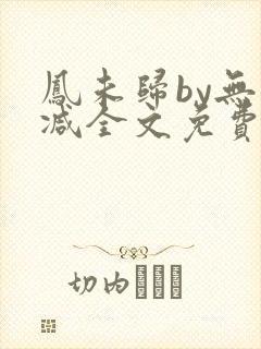 凤未归by无删减全文免费阅读