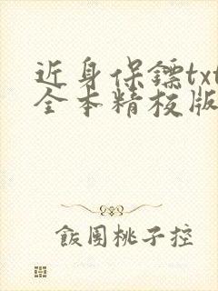 近身保镖txt全本精校版