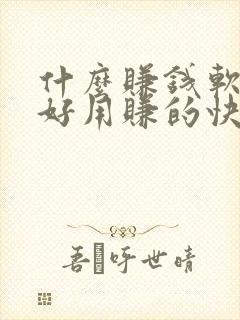 什么赚钱软件最好用赚的快