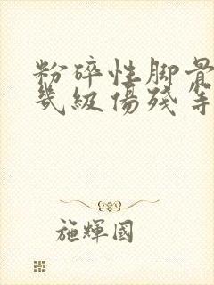 粉碎性脚骨折算几级伤残等级