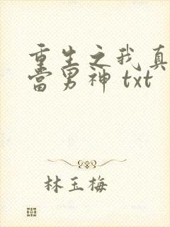 重生之我真没想当男神 txt 重生之我真没想当男神 txt