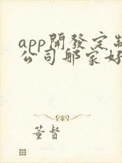 app开发定制公司那家好
