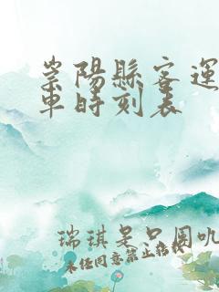 崇阳县客运站客车时刻表 崇阳县客运站客车时刻表