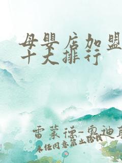 母婴店加盟火热十大排行