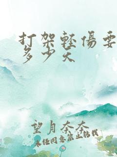 打架轻伤要拘留多少天