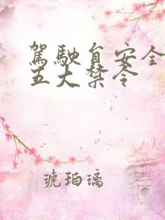 驾驶员安全行车五大禁令