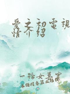 爱之初电视剧剧情介绍