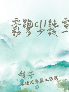 零跑c11纯电动多少钱一台