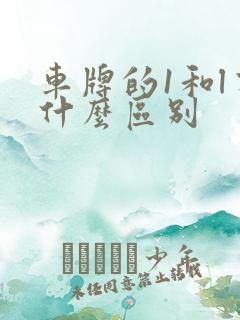 车牌的1和l有什么区别