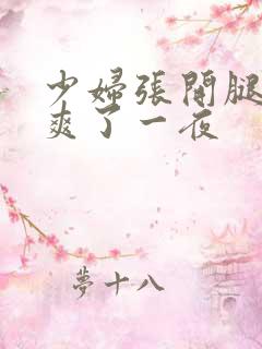 少妇张开腿让我爽了一夜