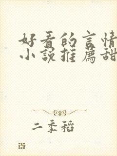 好看的言情现代小说推荐甜文