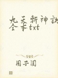 九天斩神诀下载全本txt