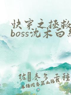 快穿之拯救黑化boss沈木白结局