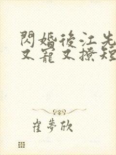闪婚后江先生他又宠又撩短剧