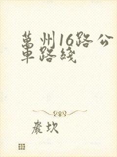 万州16路公交车路线