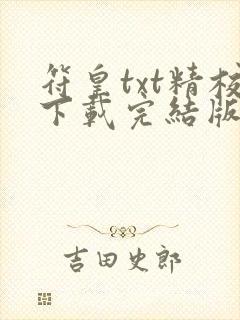 符皇txt精校下载完结版
