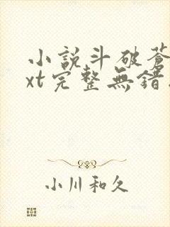 小说斗破苍穹txt完整无错版