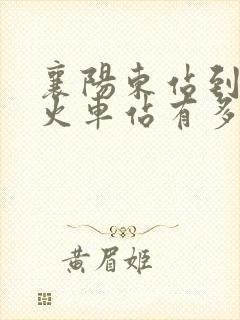 襄阳东站到襄阳火车站有多远
