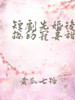 短剧先婚后爱潇总的宠妻甜