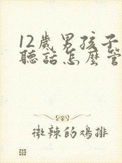 12岁男孩子不听话怎么管教