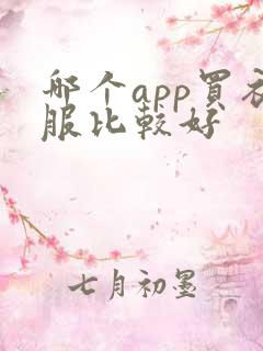 哪个app买衣服比较好