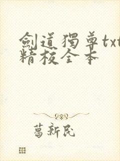 剑道独尊txt精校全本