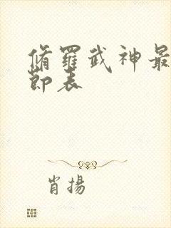 修罗武神最新章节表 修罗武神最新章节表